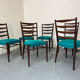 Chaises de salle à manger en teck de style danois du milieu du siècle par Cees Braakman pour Pasto