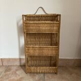 Vintage wicker wall shelf