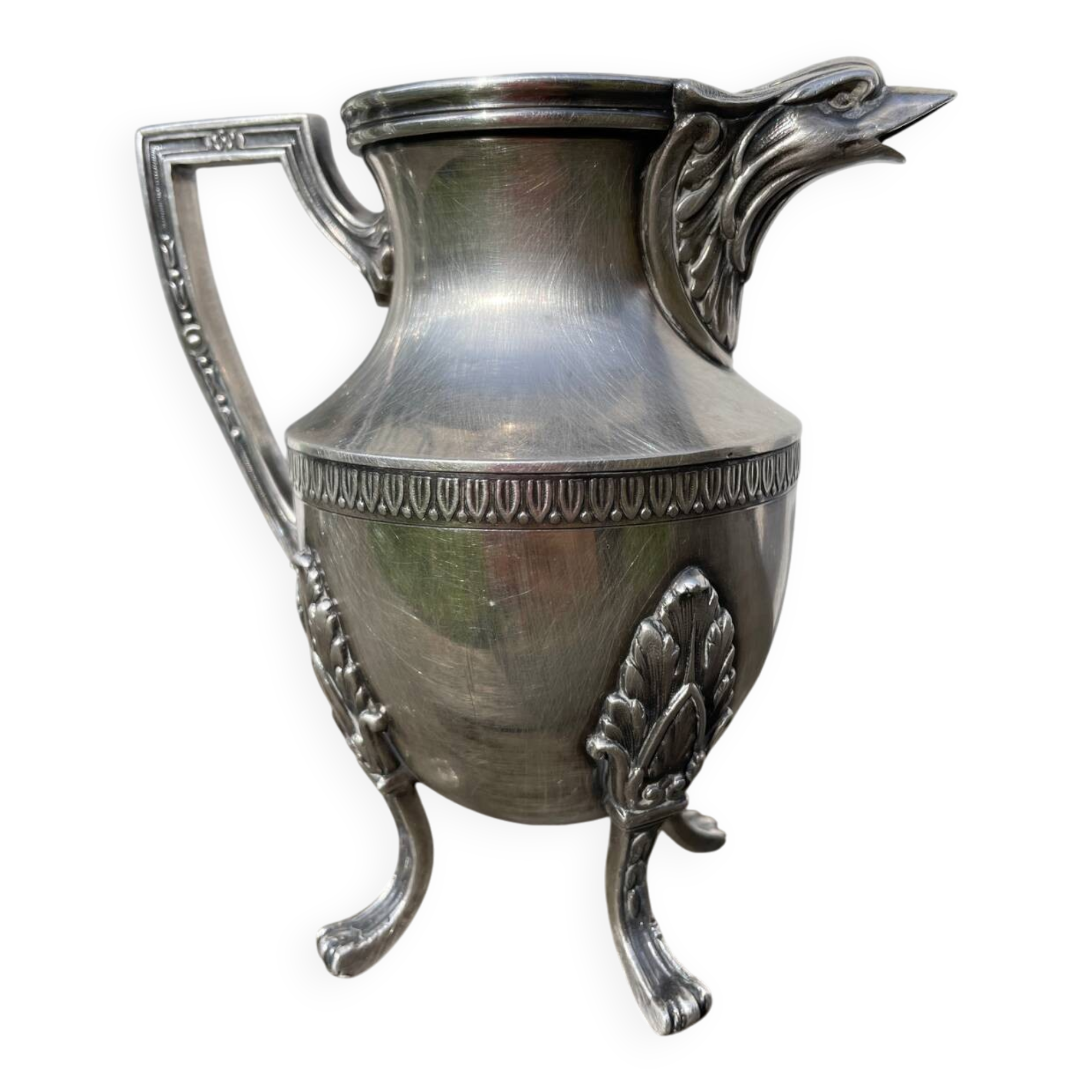 English silver-plated milk jug or vase