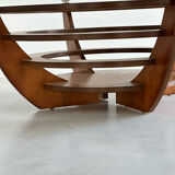 Designer coffee table, foot and circular top from the 60s