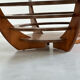 Designer coffee table, foot and circular top from the 60s