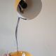 Lampe de bureau articulée vintage en métal jaune et acier