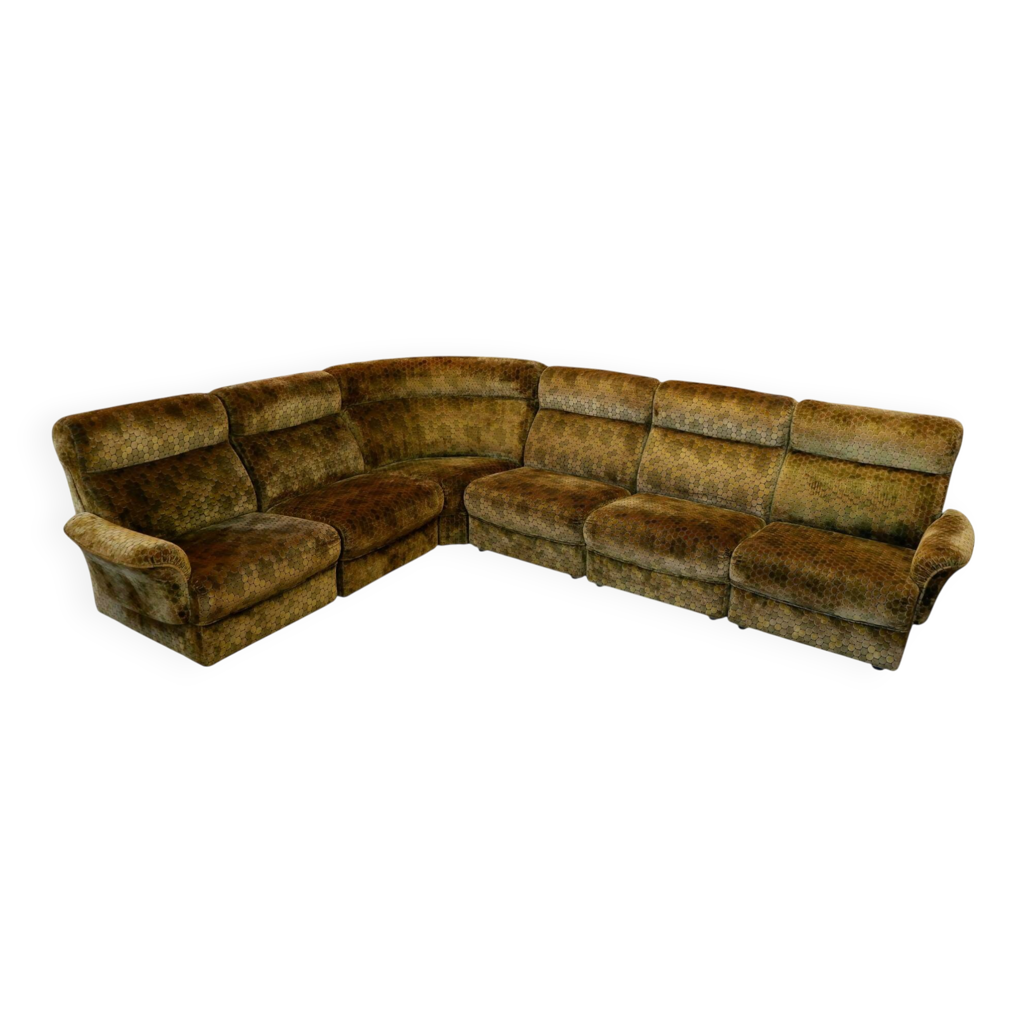 Vintage modular corner sofa, 1970s