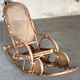 XXL vintage rattan garden armchair or deck chair