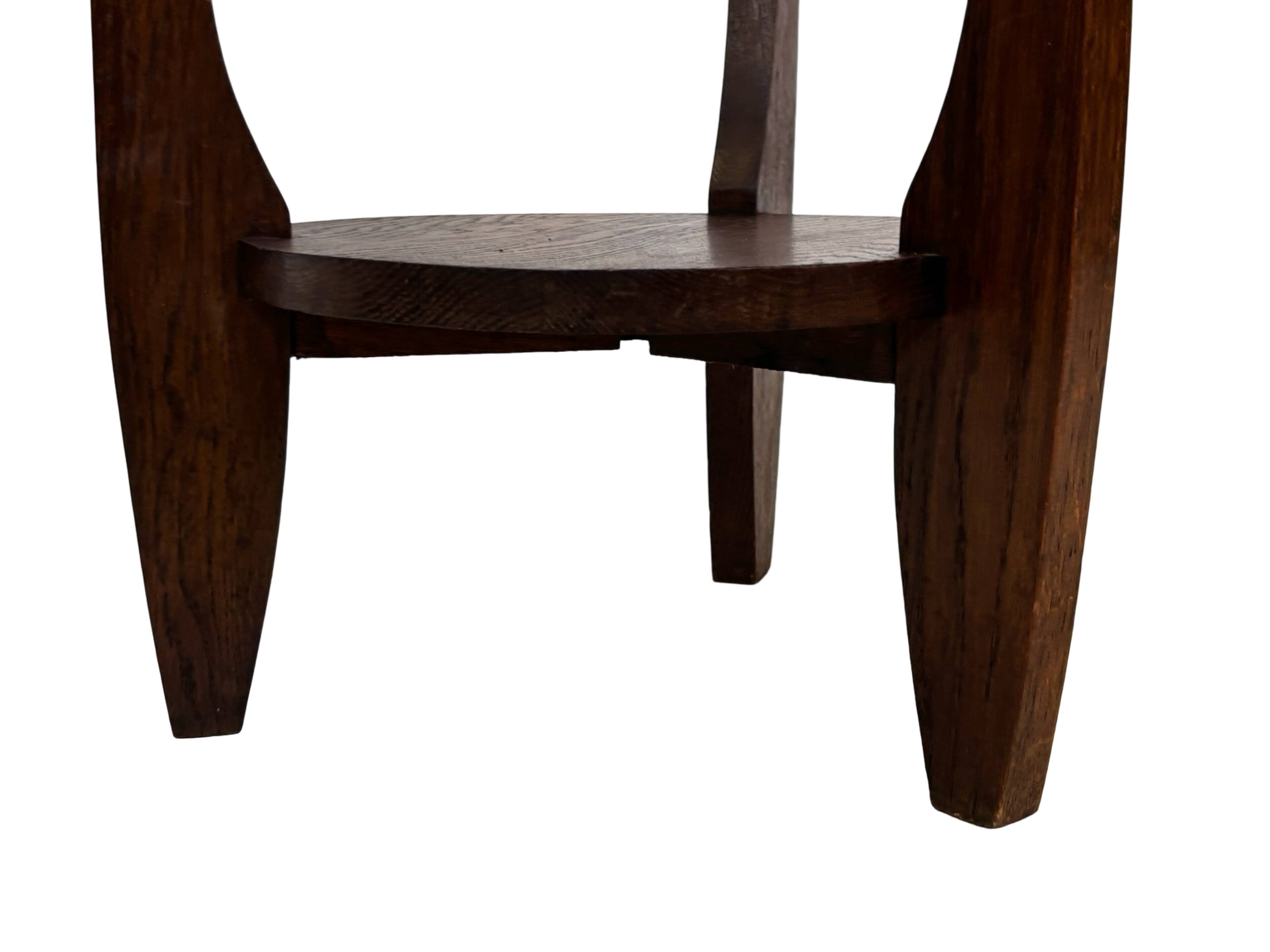 Art Deco Side Table Plant Table Oak 1950s Design