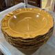 8 yellow ochre plates - adp faience de Provence