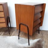 2 furniture or vintage boarding school bedside table