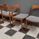 set of 6 teak dining chairs by Henning Kjaernulf 1960s