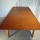Scandinavian extendable rectangular table in blond teak