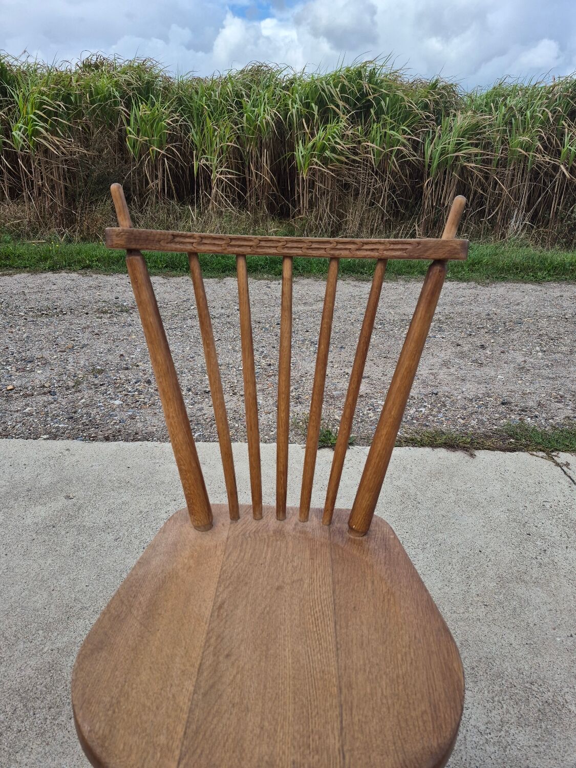 Set 6 vintage dutch spindle back rustic dining chairs De Ster