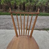Set 6 vintage dutch spindle back rustic dining chairs De Ster