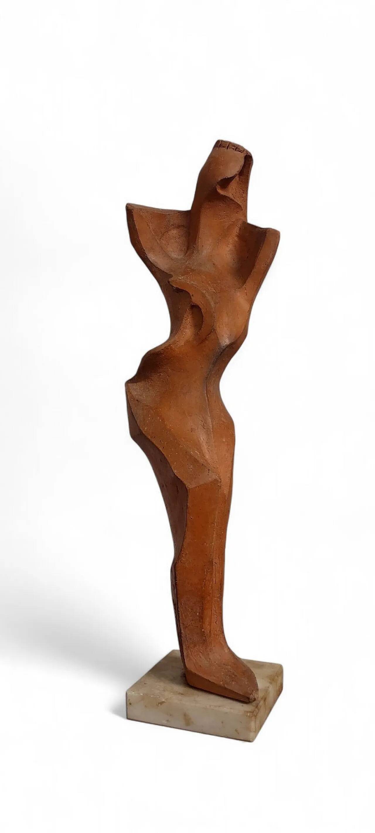 Terracotta female figure by Alberto Sparapani, 20th century