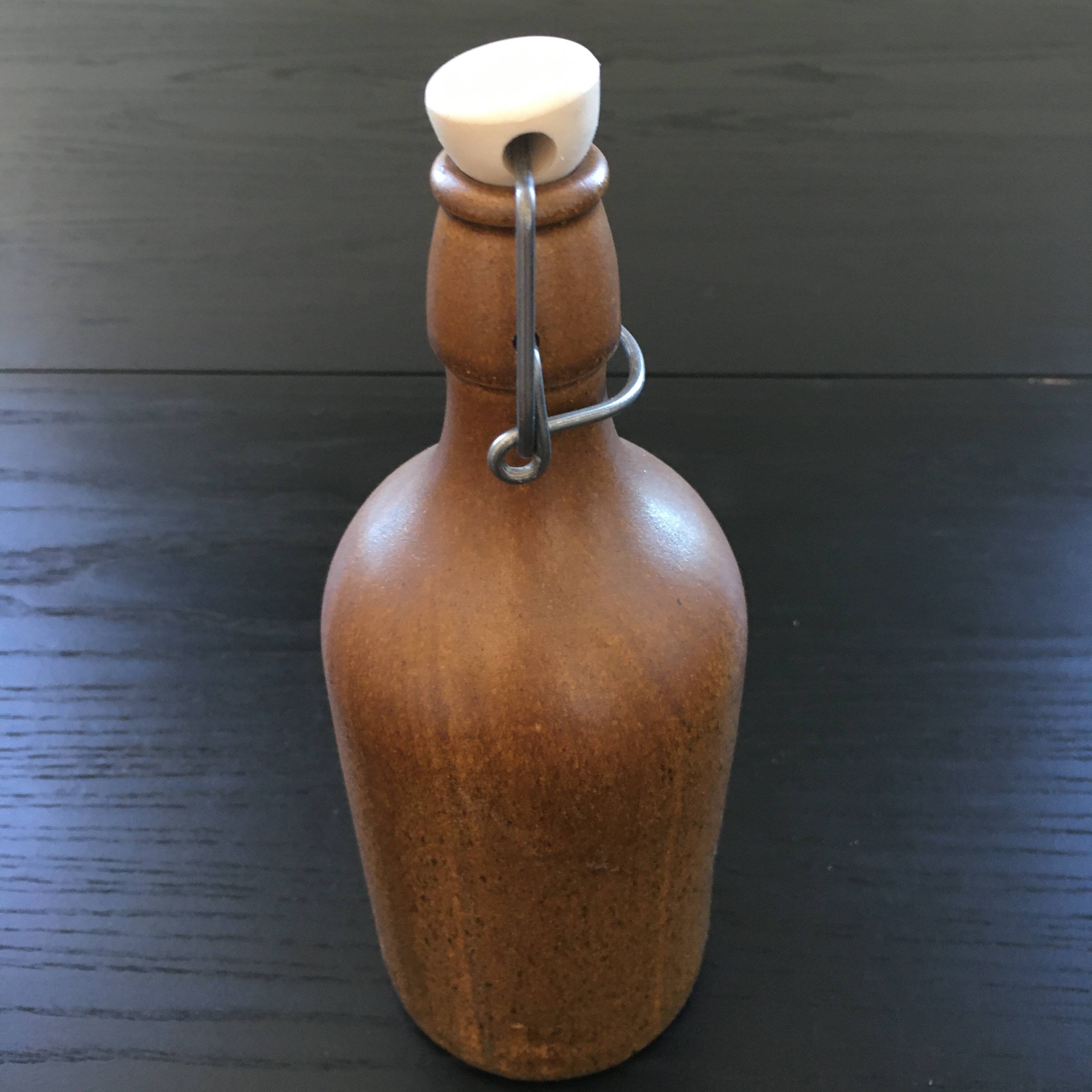 Beige stoneware bottle