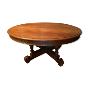 table ovale XIXe en chêne