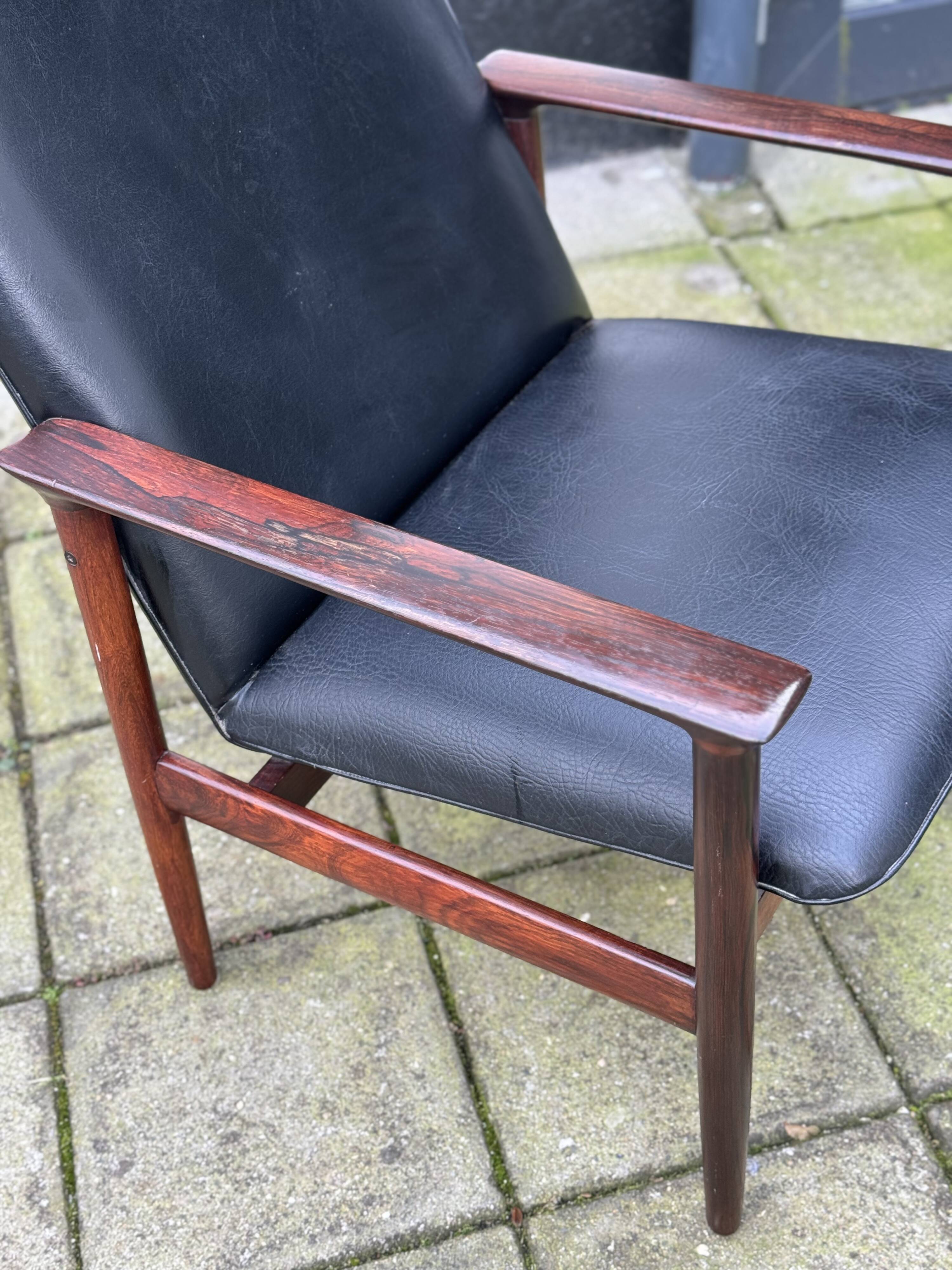 Vintage Norweigan Rosewood Highback Chair