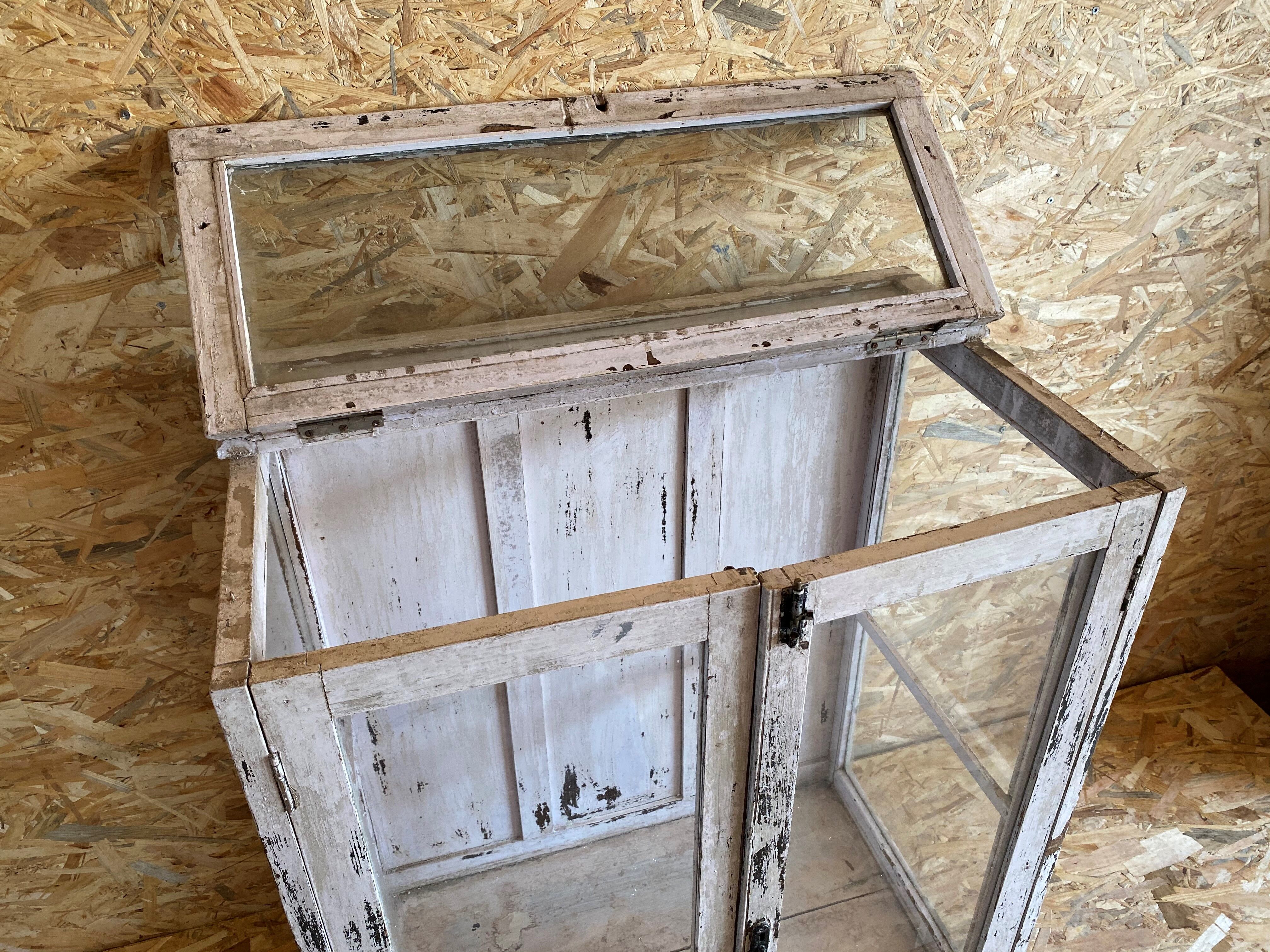 Glazed bahut in old teak