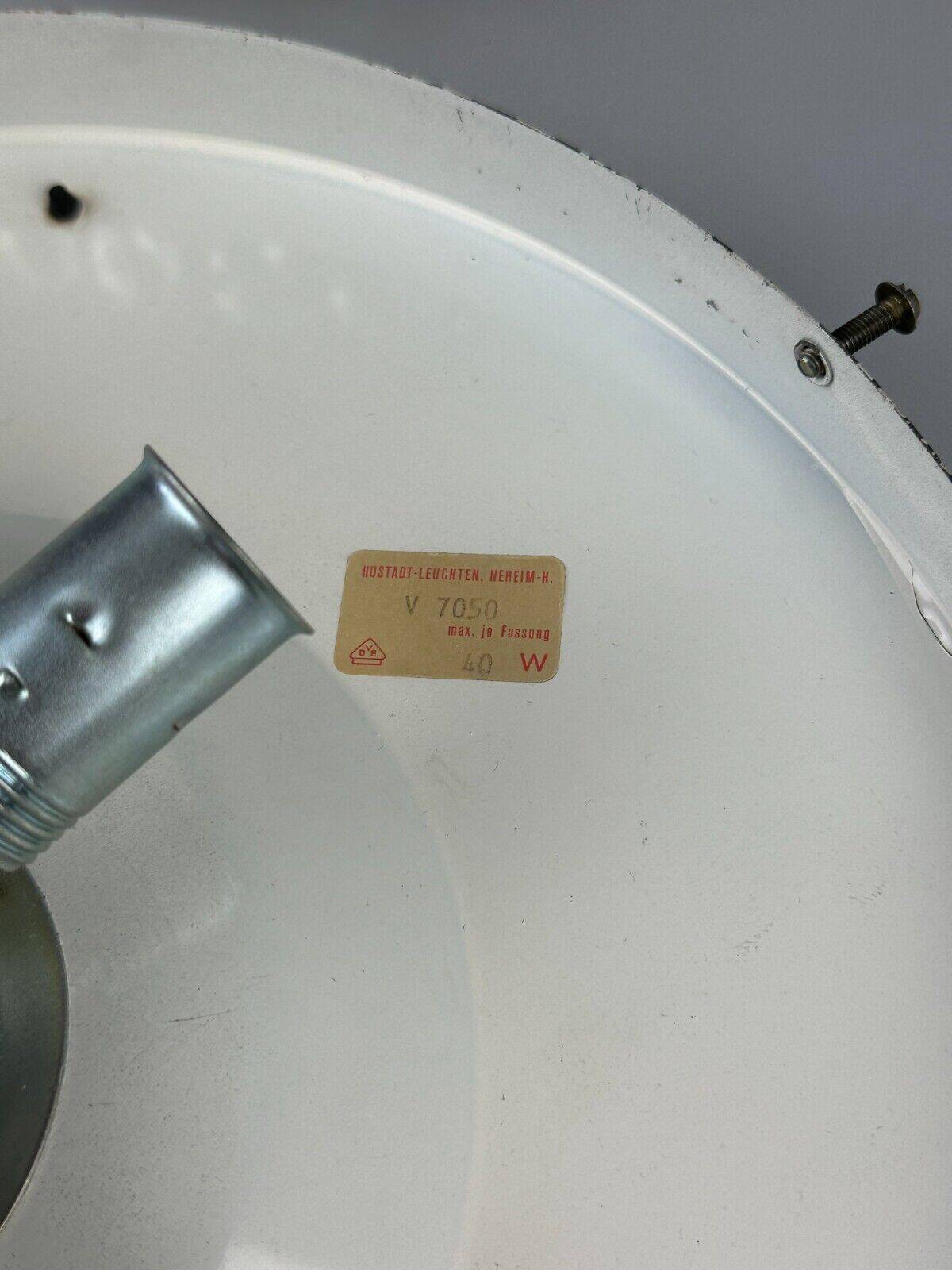 60s 70s ceiling lamp Hustadt Leuchten Germany Plafoniere glass & metal