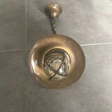 Patinated brass light fixture