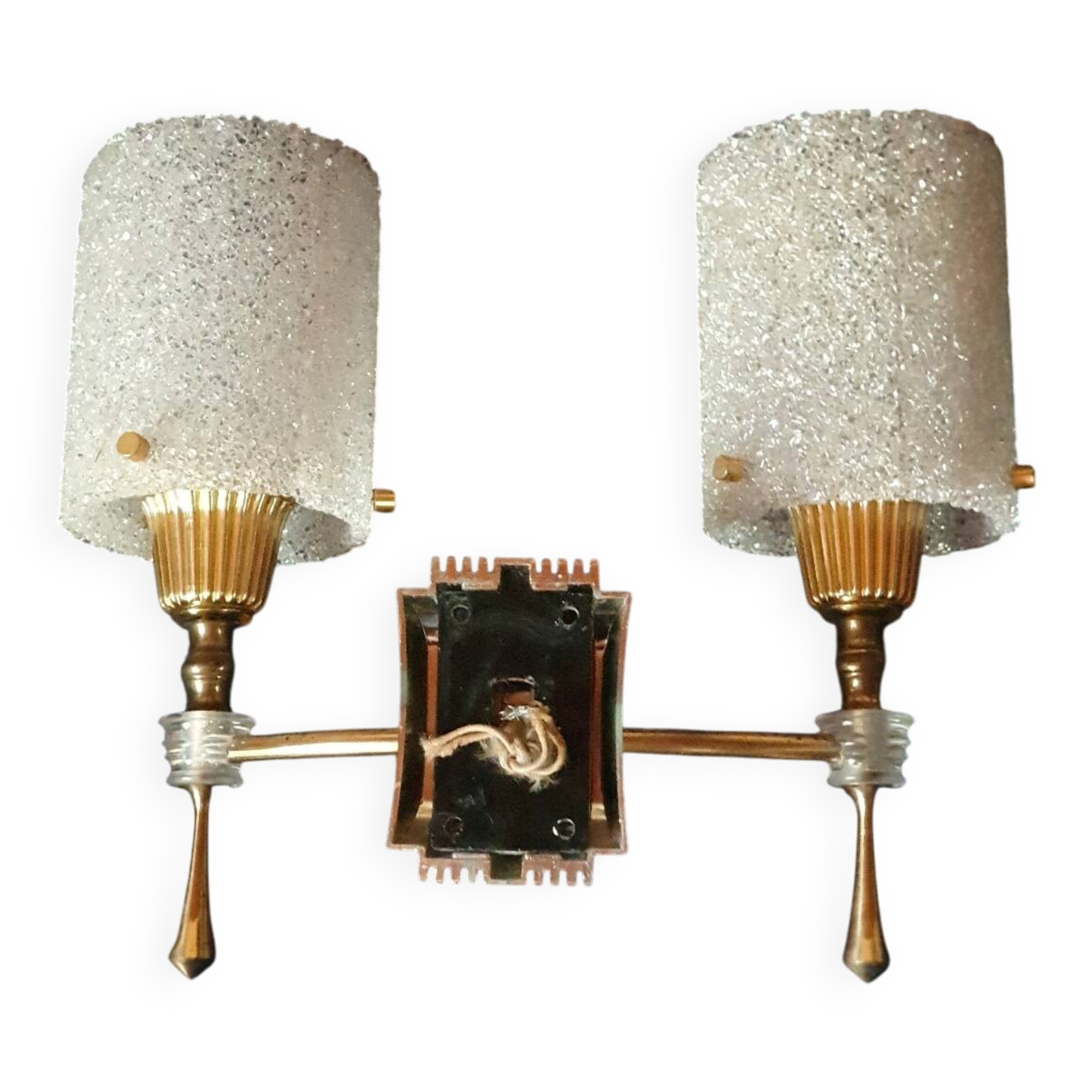 Golden wall lamp two lamps