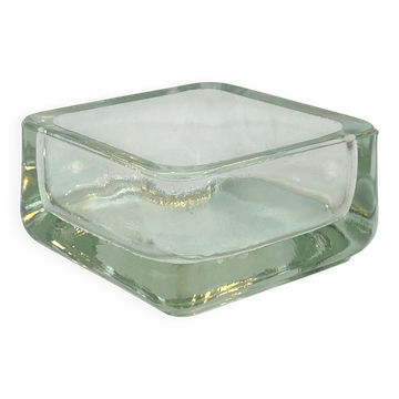 Cendrier moderniste en pavé de verre style Lumax