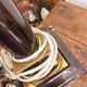 Pair of Neo-Classical Burgundy Lamps with Jansen Style Shades, Chic Le Dauphin