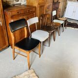 Set of 6 mismatched chairs