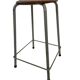Vintage school stool, 1970s industrial design, Dutch minimalist