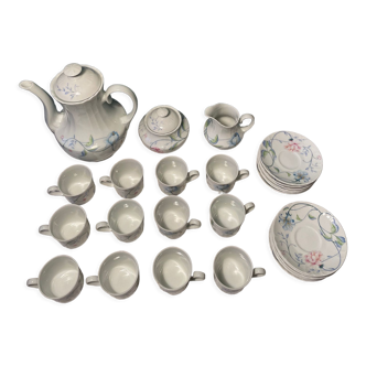 Fine porcelain coffee set "Laurent" Italian manufacture