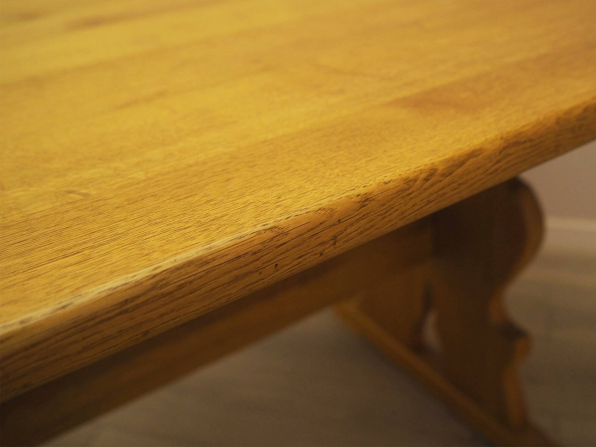 Table à manger en chêne massif, design danois, années 1960