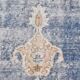 7x11 Soft Beige & Blue Wool Vintage Rug For Living Room, 210x324 Cm