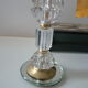 Art Deco lamp pink foot in cut crystal