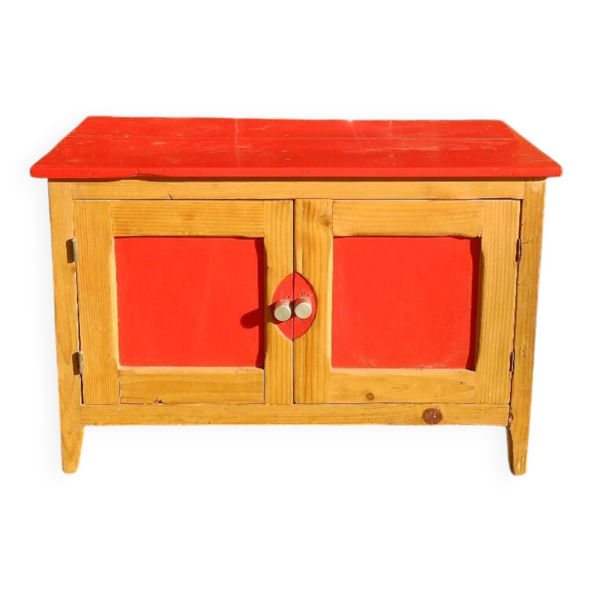 Old painted wooden sideboard