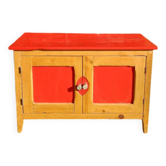 Antique painted wooden sideboard