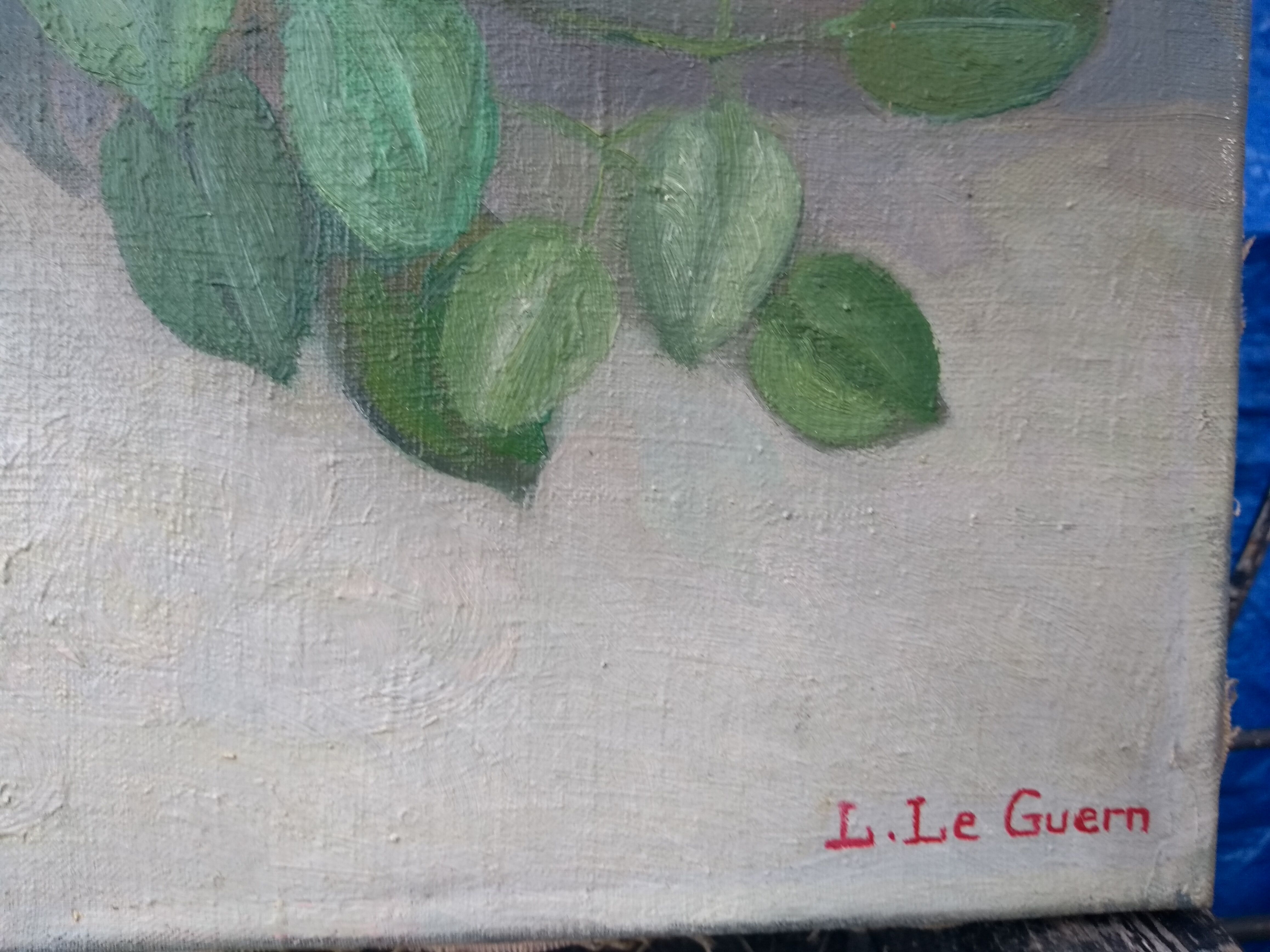 Painting bouquet of flowers by Lucien Le Guern