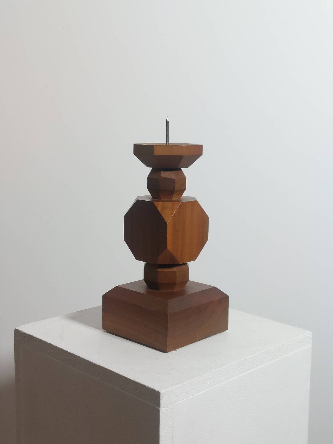 Vintage geometric candlestick from the 1950s.