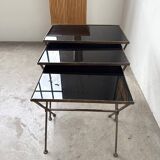 Adnet 1950s nesting tables trio