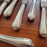 Ercuis - Set of 12 Sully model table knives - in silver metal