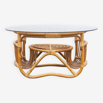 Rattan coffee table