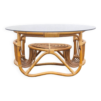 Rattan coffee table