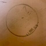 mirror cap brown orange design plexi and leather strap Made in France 1974