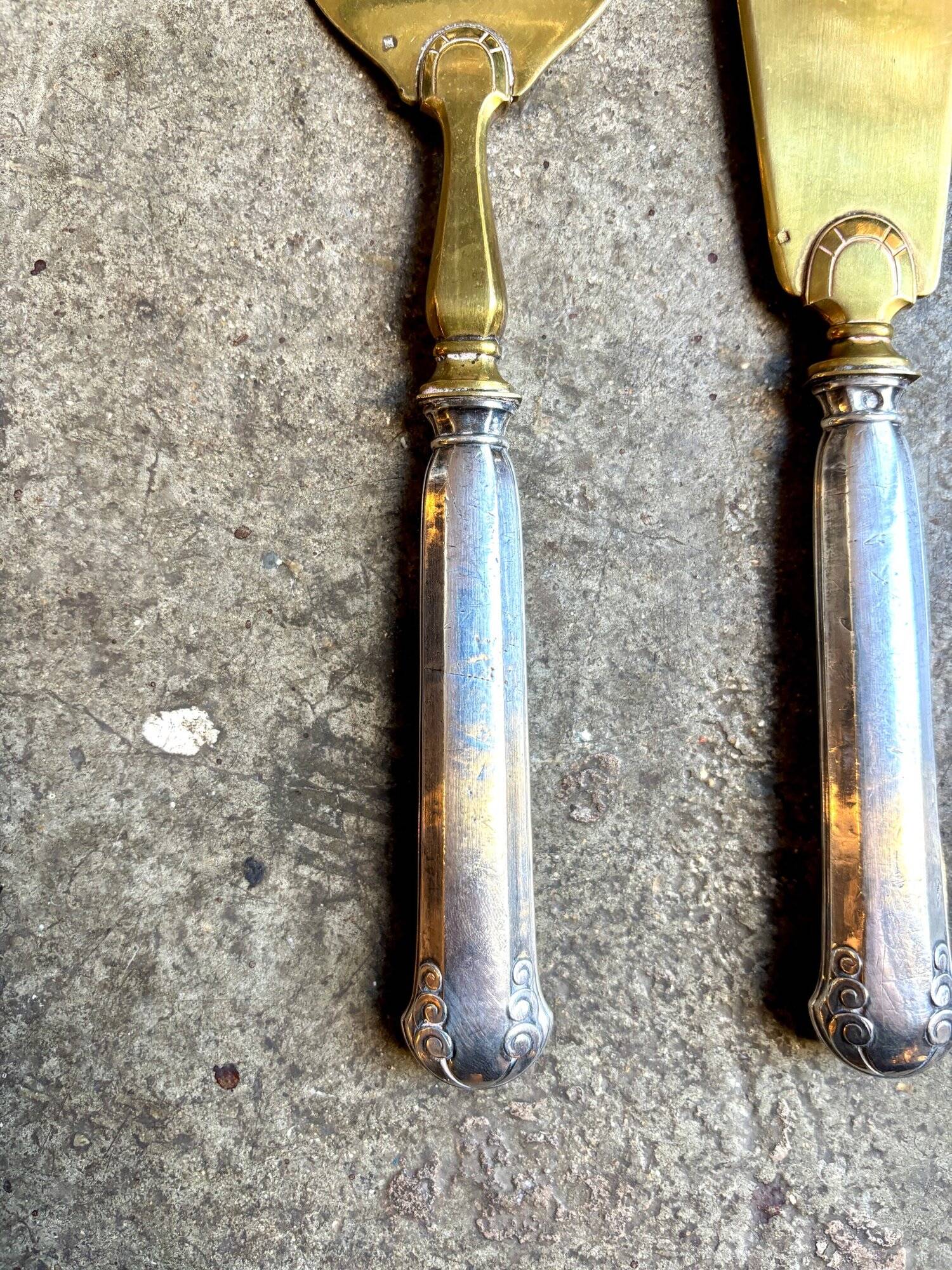 Silver and vermeil serving cutlery