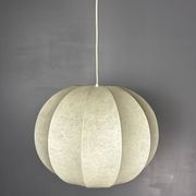 Midcentury space age cocoon hanging pendant ceiling lamp, 1960s