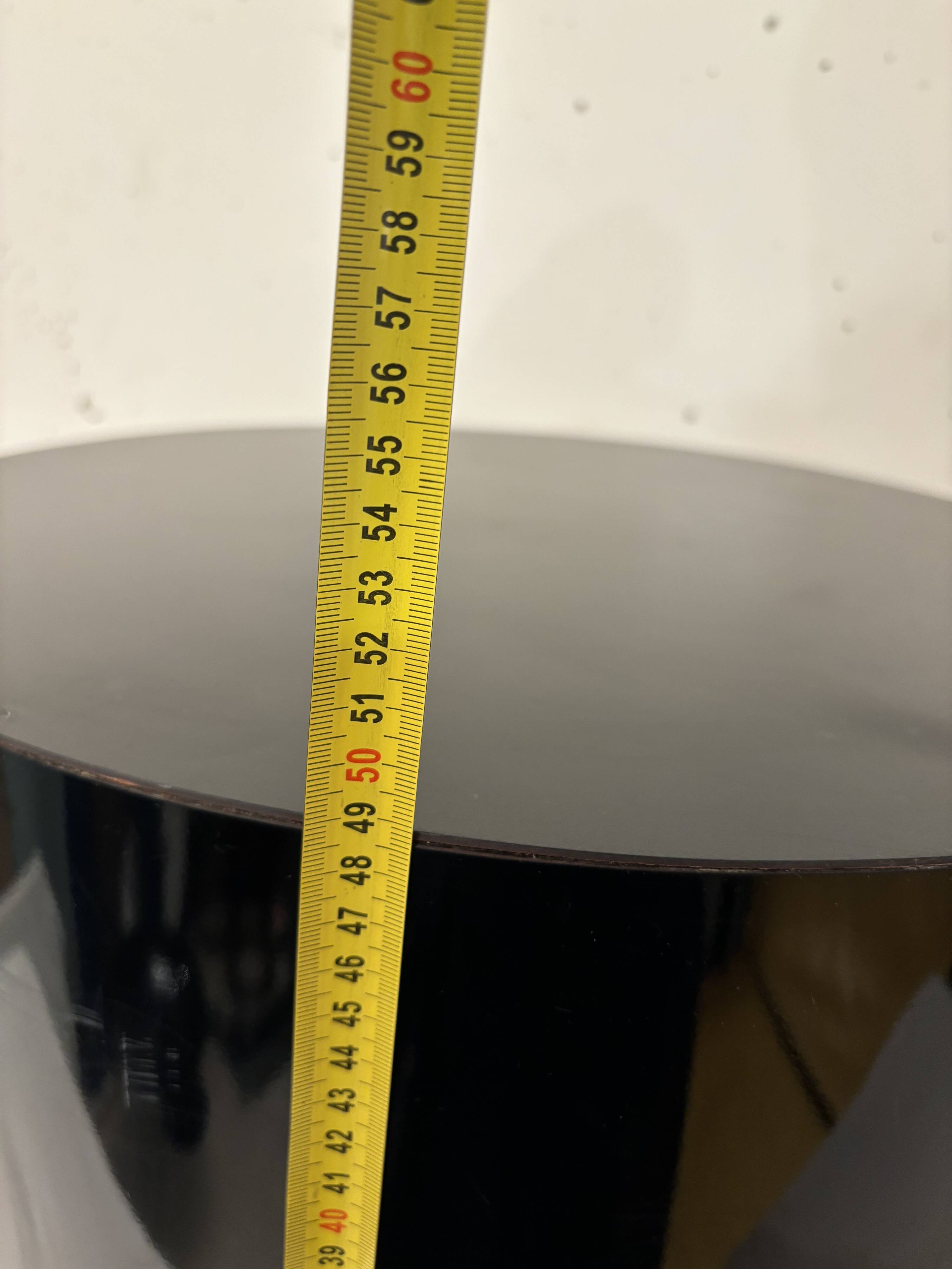 Side table, black melamine coffee table, 1970