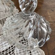 Pair of glass candlesticks