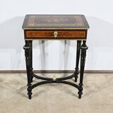 Small Living Room Table in Rosewood and Amboyna Burl, Louis XVI style, Napoleon III period – Mili