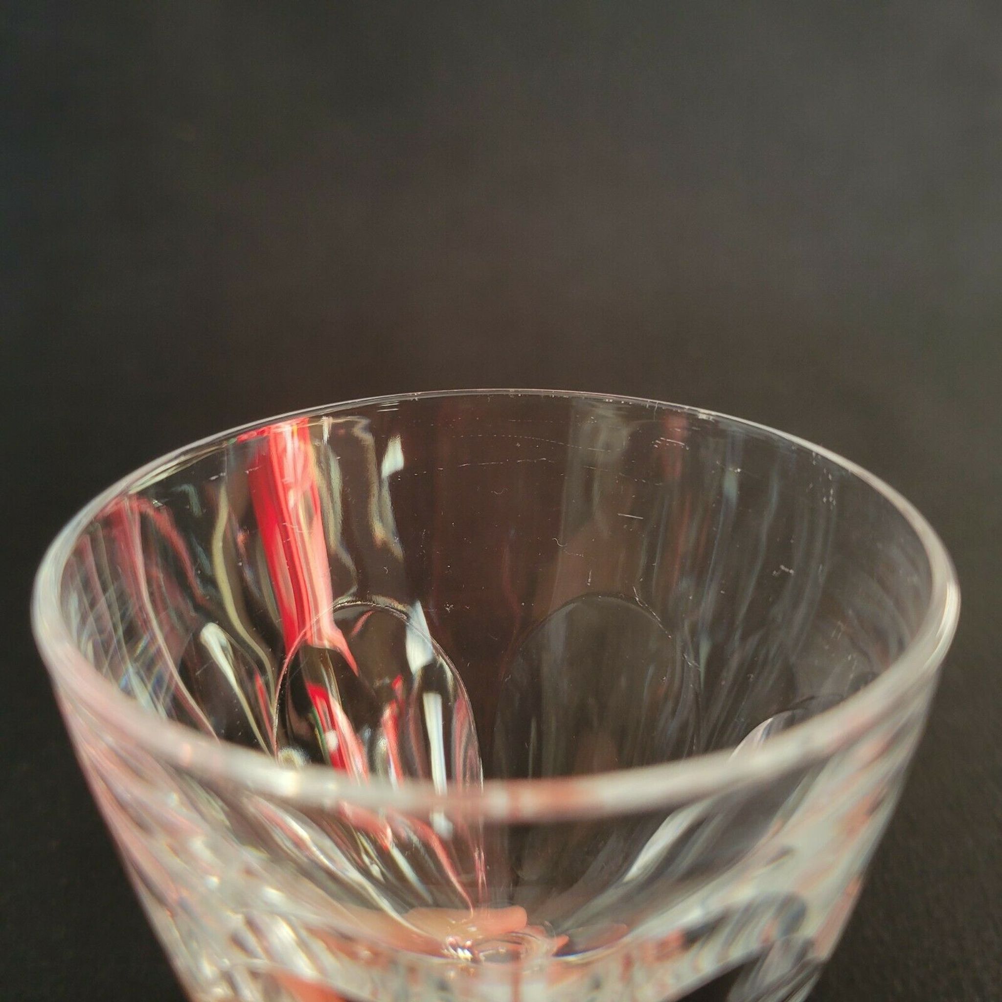 12 glasses of wine / port crystal facets Cristal D'Arques Rambouillet