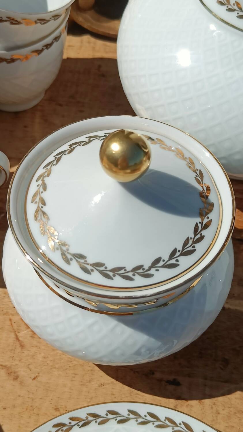 Vintage coffee service in porcelain Seltmann Weiden Bavaria –