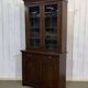 Early 20th century English two-section mahogany bookcase