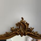 Miroir ancien Louis Philippe doré XIX eme - 114x67cm