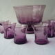 Biot purple blown glass cocktail service